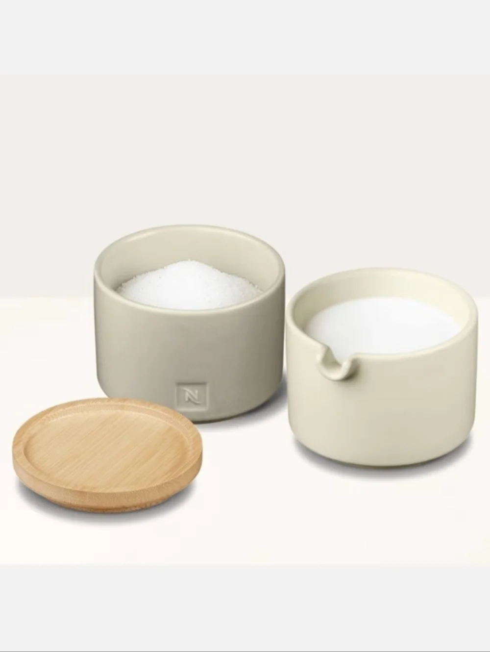 Nespresso Stackable Serving Set Barista Collection sugar & creamer NWT